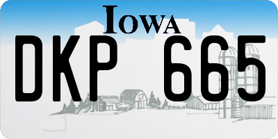 IA license plate DKP665
