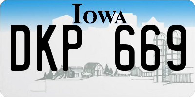 IA license plate DKP669
