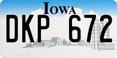 IA license plate DKP672