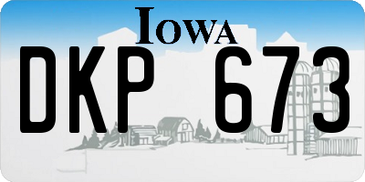 IA license plate DKP673