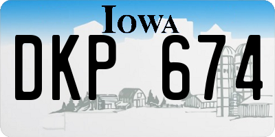 IA license plate DKP674