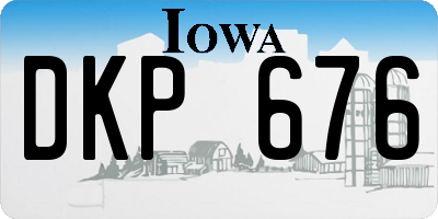 IA license plate DKP676