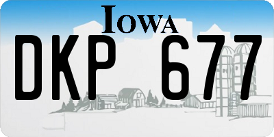 IA license plate DKP677