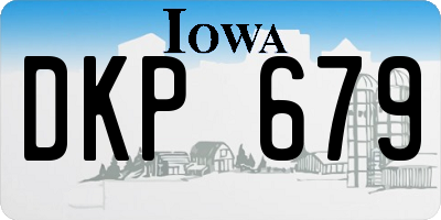 IA license plate DKP679