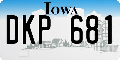 IA license plate DKP681