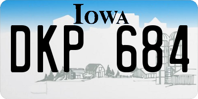 IA license plate DKP684