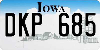 IA license plate DKP685