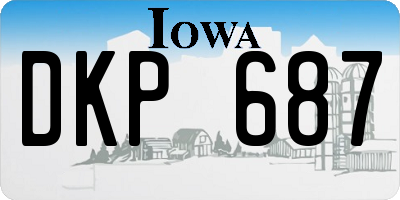 IA license plate DKP687