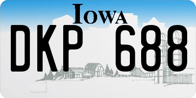 IA license plate DKP688