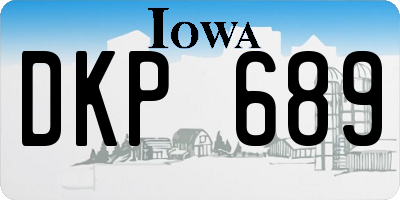 IA license plate DKP689