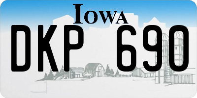 IA license plate DKP690