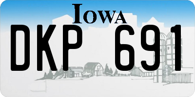 IA license plate DKP691