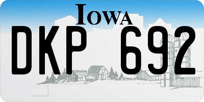 IA license plate DKP692
