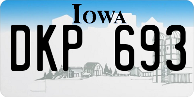 IA license plate DKP693