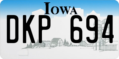 IA license plate DKP694