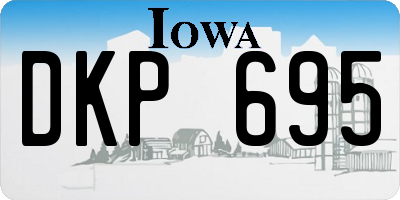 IA license plate DKP695