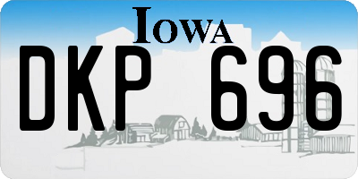IA license plate DKP696