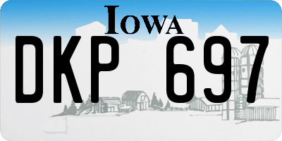 IA license plate DKP697
