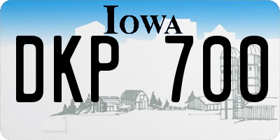 IA license plate DKP700