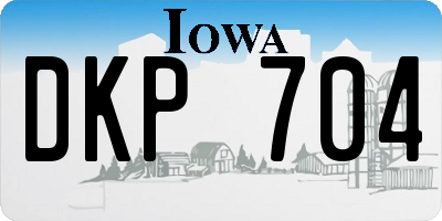 IA license plate DKP704