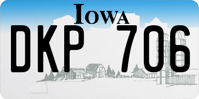 IA license plate DKP706