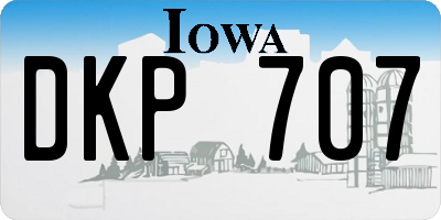 IA license plate DKP707