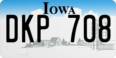 IA license plate DKP708