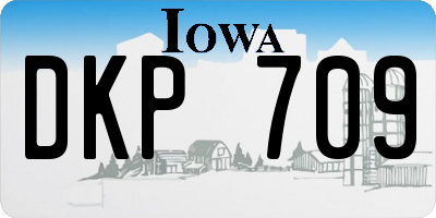IA license plate DKP709