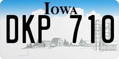 IA license plate DKP710
