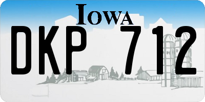 IA license plate DKP712