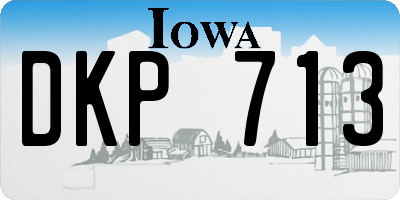 IA license plate DKP713