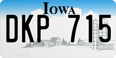 IA license plate DKP715