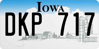 IA license plate DKP717