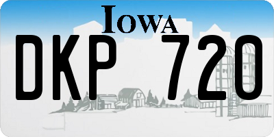 IA license plate DKP720