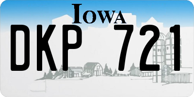 IA license plate DKP721