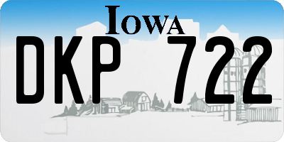 IA license plate DKP722