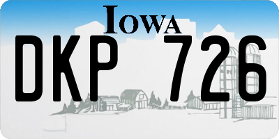 IA license plate DKP726