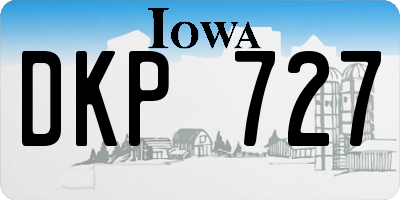 IA license plate DKP727