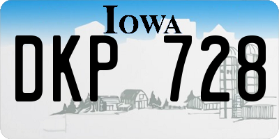 IA license plate DKP728