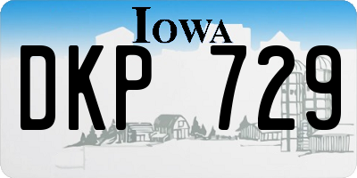 IA license plate DKP729