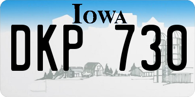 IA license plate DKP730