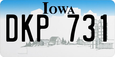 IA license plate DKP731