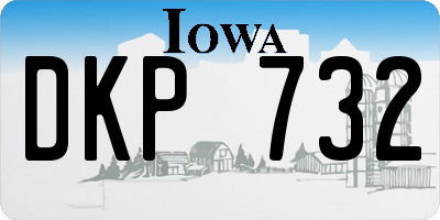 IA license plate DKP732