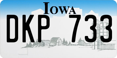 IA license plate DKP733