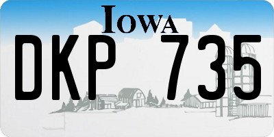 IA license plate DKP735