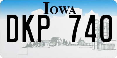 IA license plate DKP740