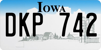 IA license plate DKP742