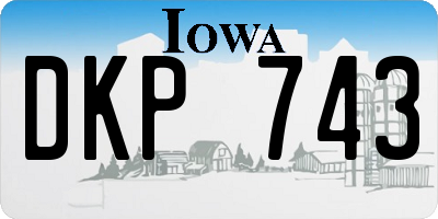 IA license plate DKP743