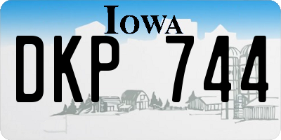 IA license plate DKP744