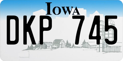 IA license plate DKP745